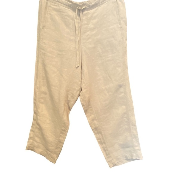 J.Jill Love Linen Flax Relaxed Fit Ankle Pants Women's Large Petite NWT - Picture 3 of 13